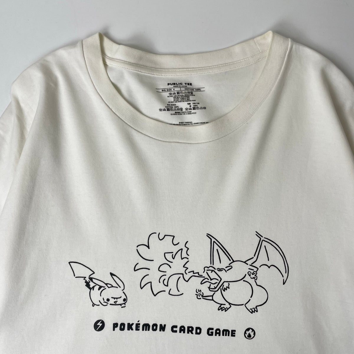 POKEMON × YU NAGABA / コラボ ピカチュウ＆リザードン TEE SIZE:4