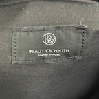 BEAUTY＆YOUTH / フラップレザーショルダーバッグ ブラック