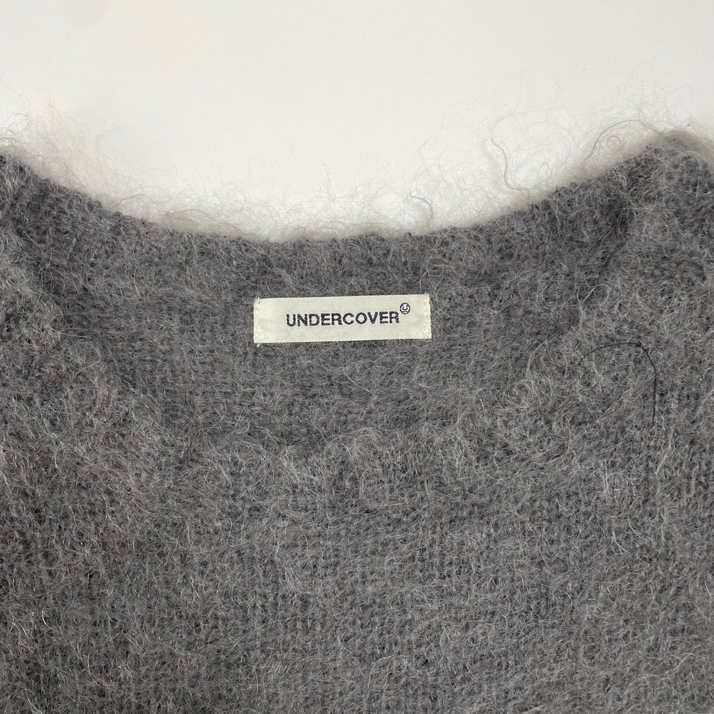 UNDERCOVER アンダーカバー /  裾端配色モヘアニット グレー 24AW SAMPLE SIZE:L程度
