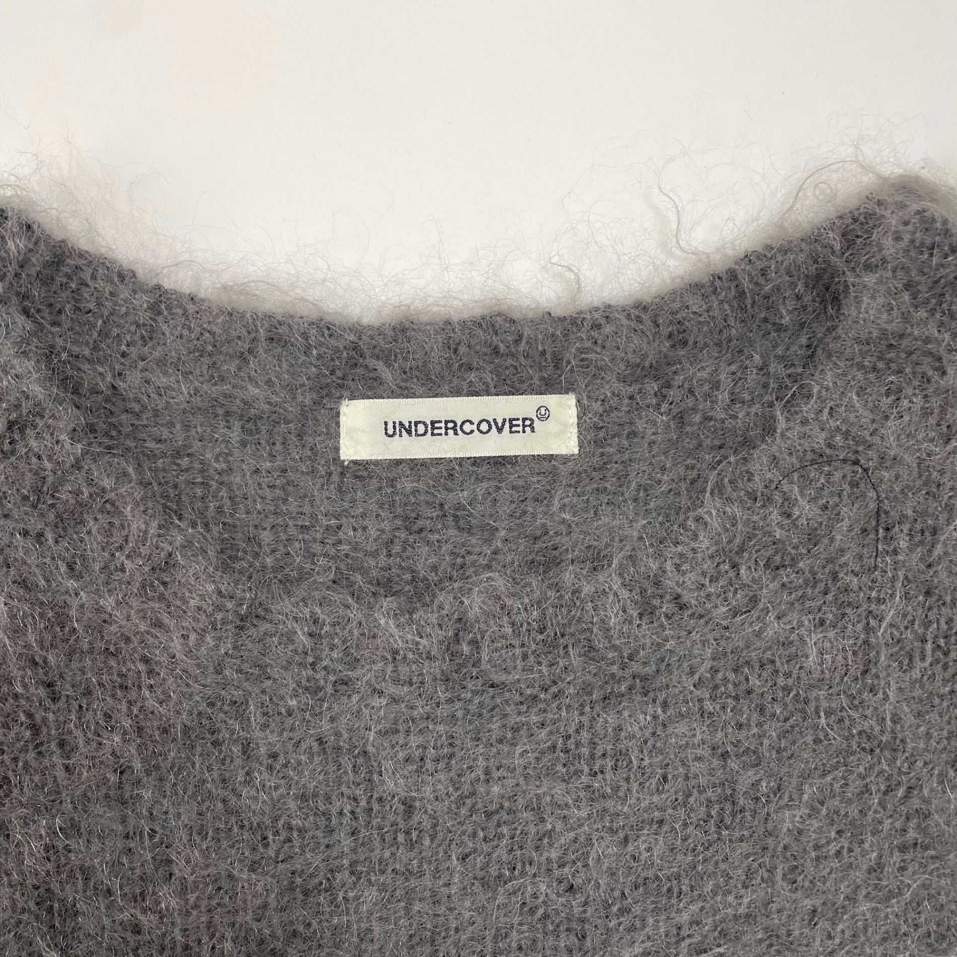 UNDERCOVER アンダーカバー /  裾端配色モヘアニット グレー 24AW SAMPLE SIZE:L程度
