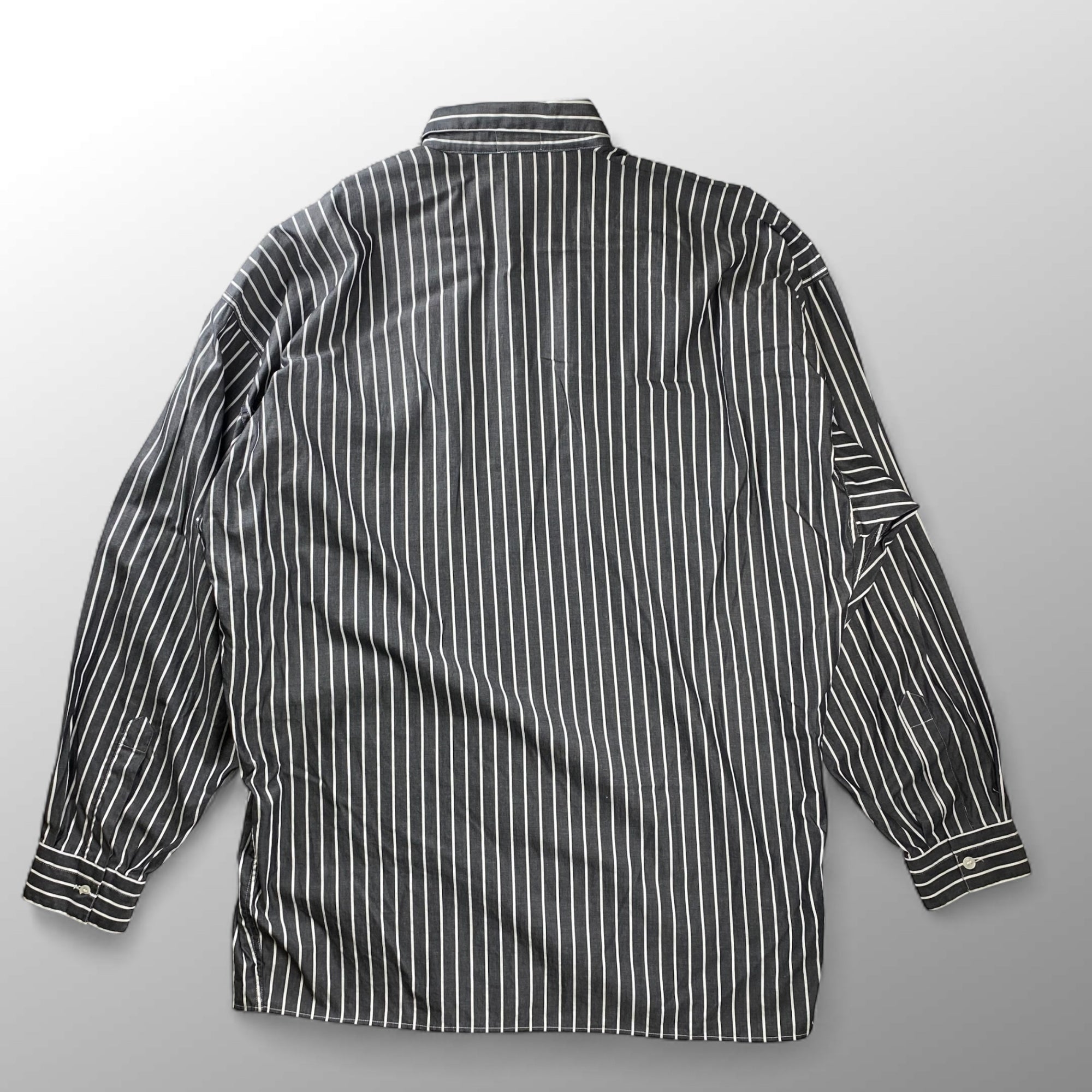 V2 BY VERSACE ベルサーチ ベルサーチェ ヴィンテージ / ストライプ シャツ ボタンダウン ビッグシルエット SIZE：M（XL程度）