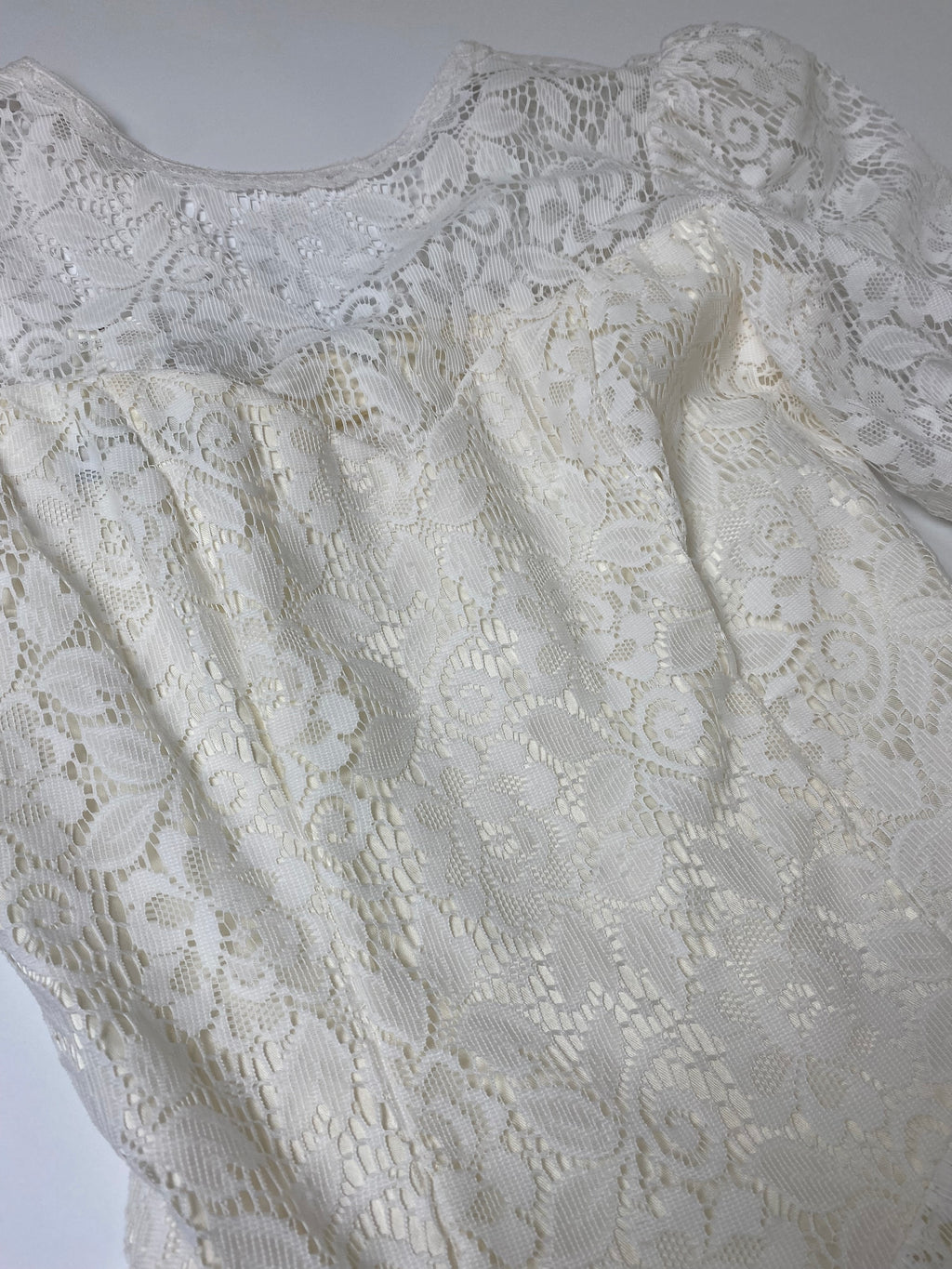 GUNNE SAX ガニーサックス オールレースホワイトドレス ワンピース 80s
