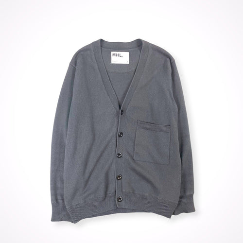 MHL. / ピュアコットン Vネックカーディガン 参考定価：26,000程度 SIZE：M