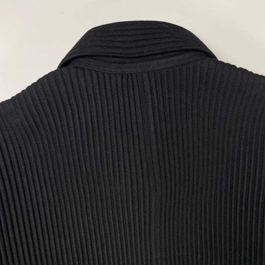 HOMME PLISSE ISSEY MIYAKE / 16年 プリーツステンカラーコート ブラック SIZE:3