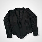 ISSEY MIYAKE イッセイミヤケ / ダイアゴナルプリーツジャケット ブラック IM23FO192 SIZE:2