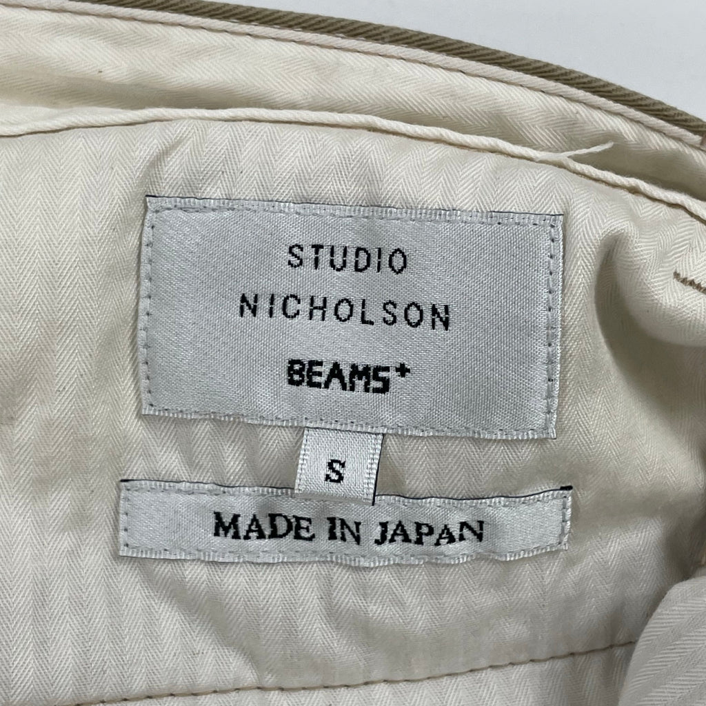 BEAMS PLUS × STUDIO NICHOLSON / ALVY DOUBLE PLEAT PANT タグ付 参考定価：43,000+tax SIZE:S