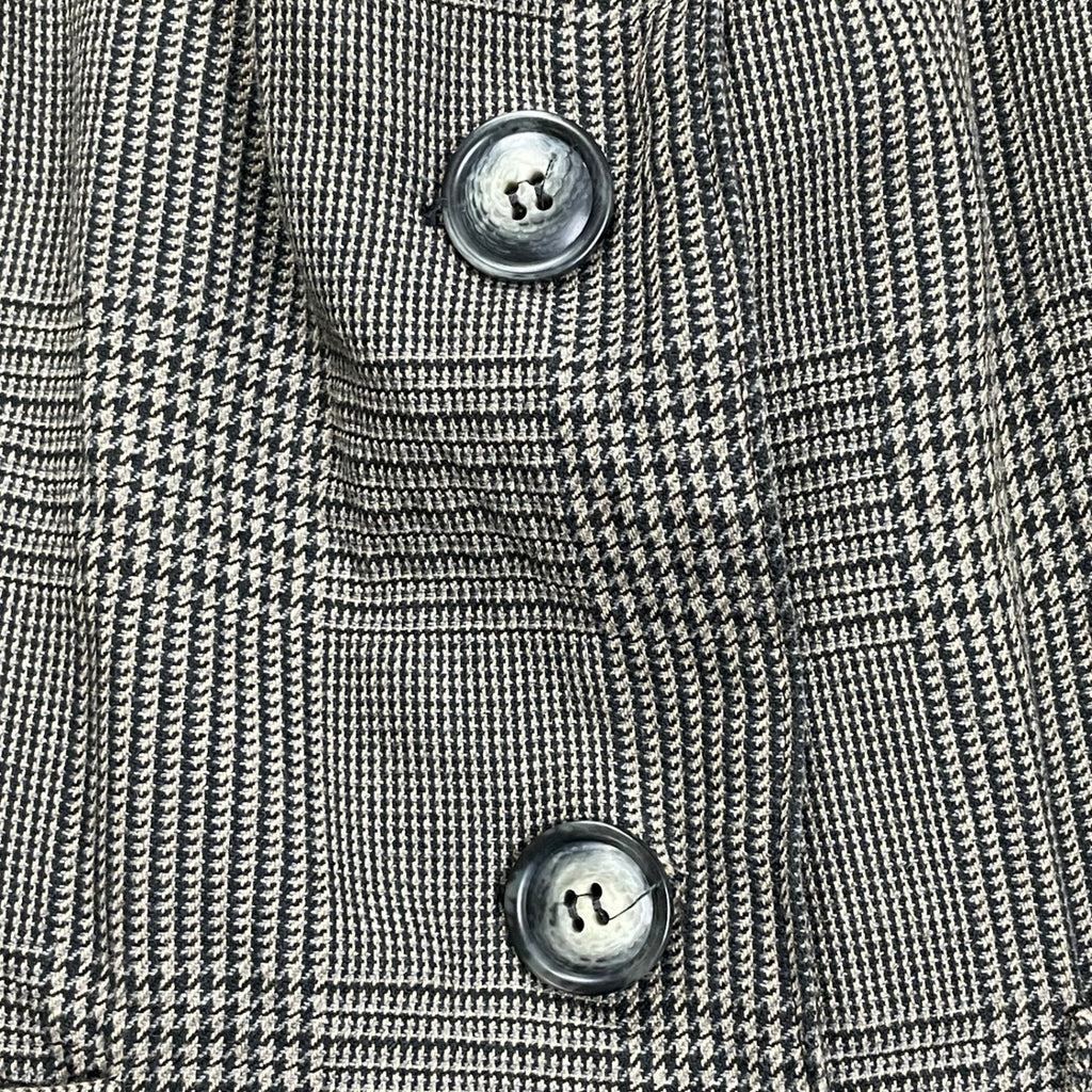 MIRIAM PONSA ミリアム ポンサ / 切替スウェット切替 グレンチェックコート 参考定価：50,000程度 SIZE:34