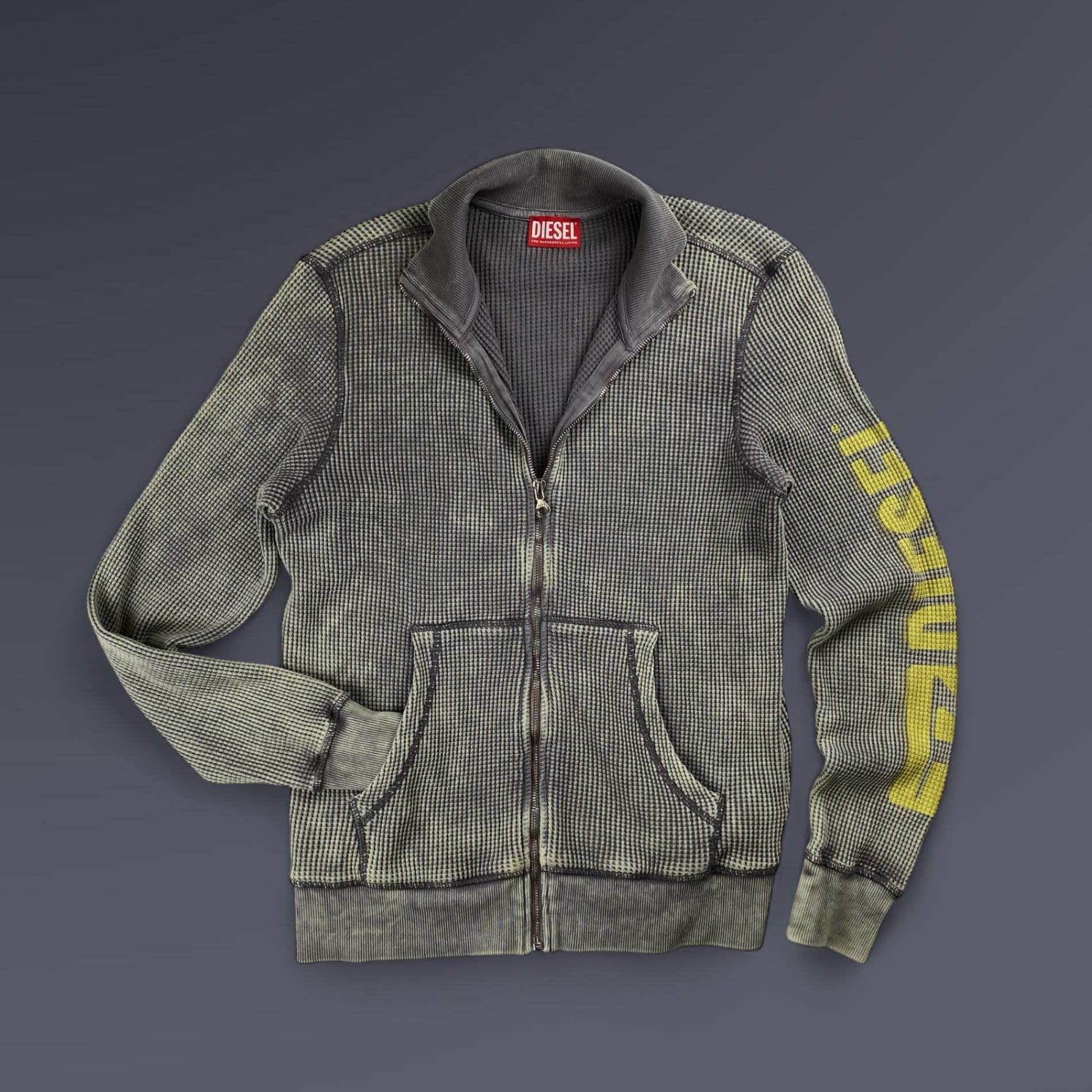 24SS DIESEL ディーゼル / S-GINAFY-ZIP ワッフル ジャケット 参考定価：45,000+tax SIZE:XS （M程度）