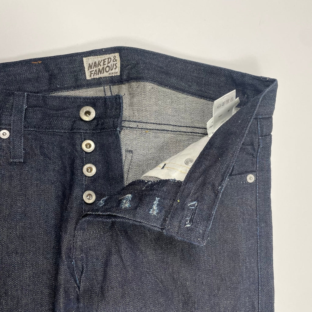 NAKED＆FAMOUS ネイキッド&フェイマス / Indigo Broken Twill Selvedge セルビッジデニムパンツ 参考定価：35,000程度 SIZE:31