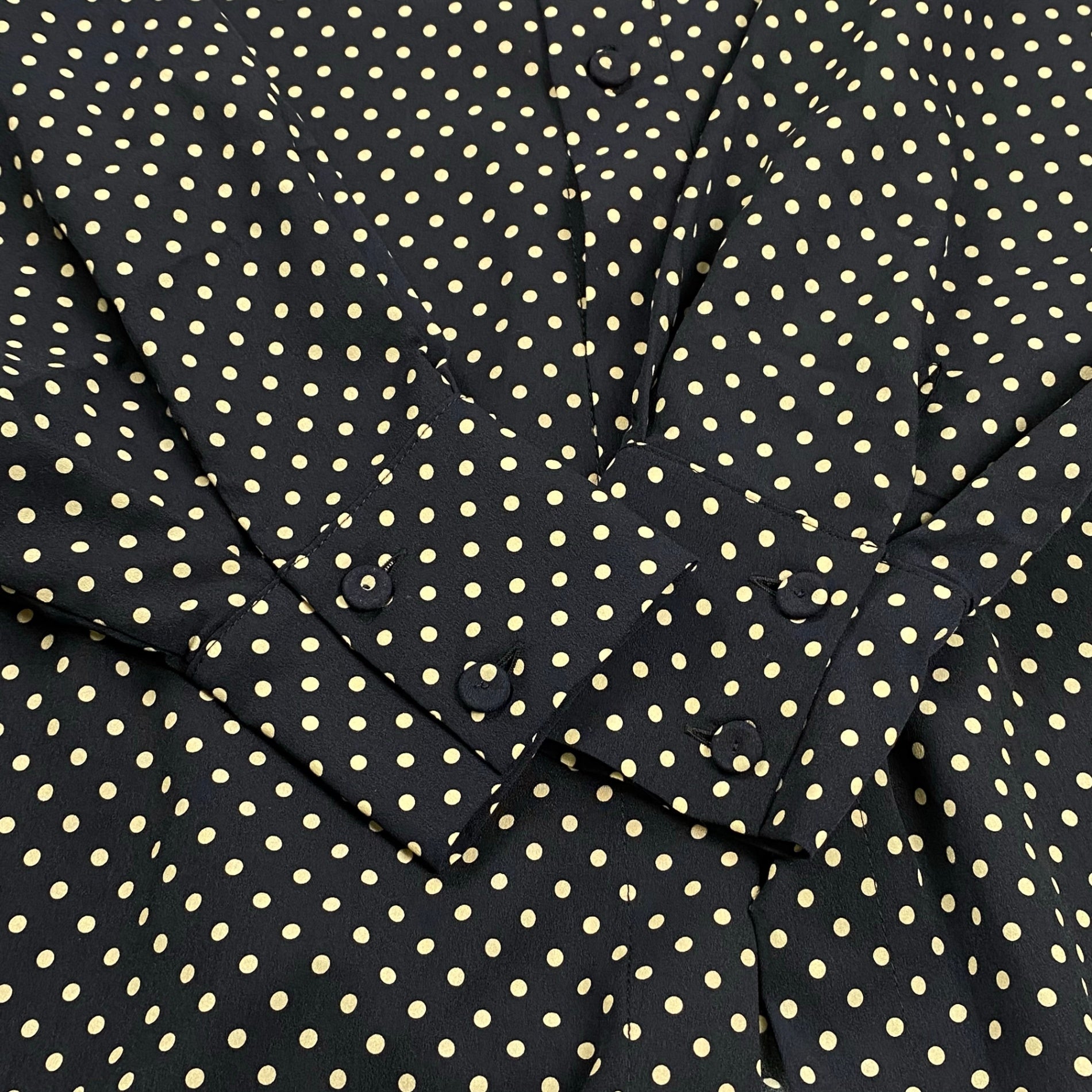 ERIKA CAVALLINI エリカ カヴァリーニ / ドット柄 2WAYシャツワンピース ネイビー 参考定価：50,000程度 SIZE:42