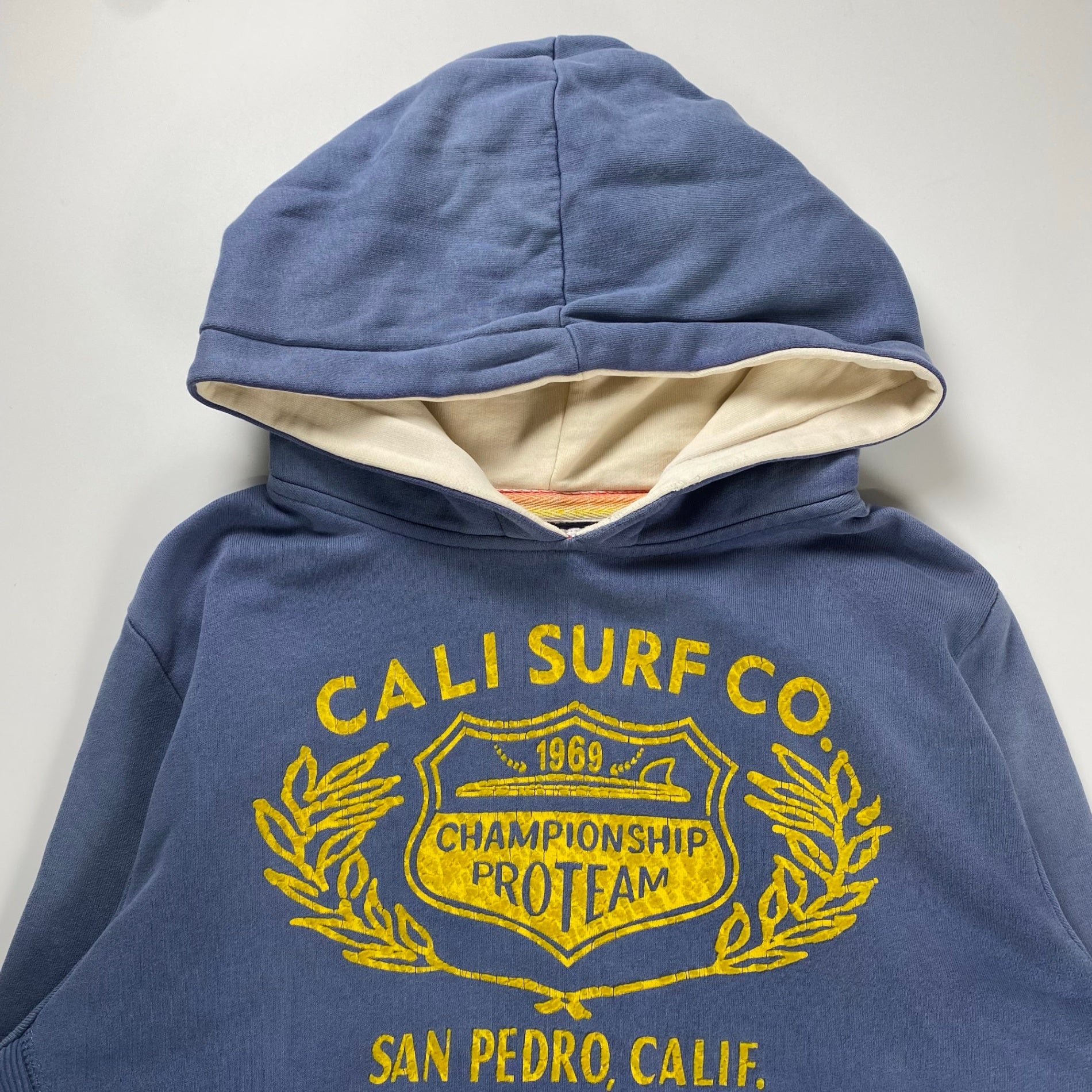 Superdry極度乾燥（しなさい） CALI SURF Co. / フロッキープリント レトロサーフ サンフェードパーカー サムホール  SIZE：S