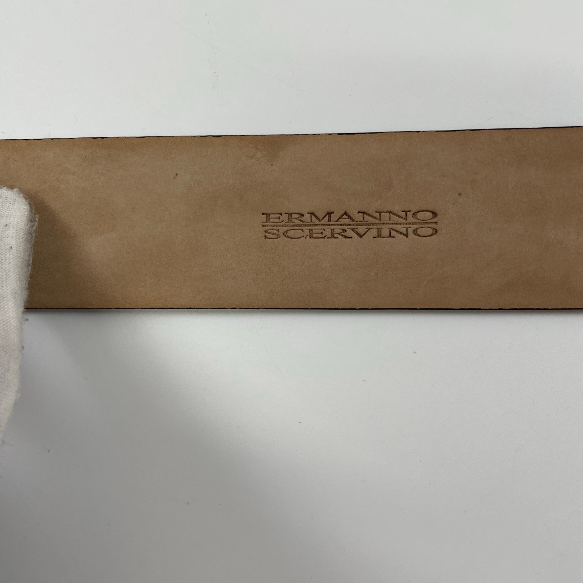 ERMANNO SCERVINO / 「E」バックルレザーベルト 参考定価：100,000程度