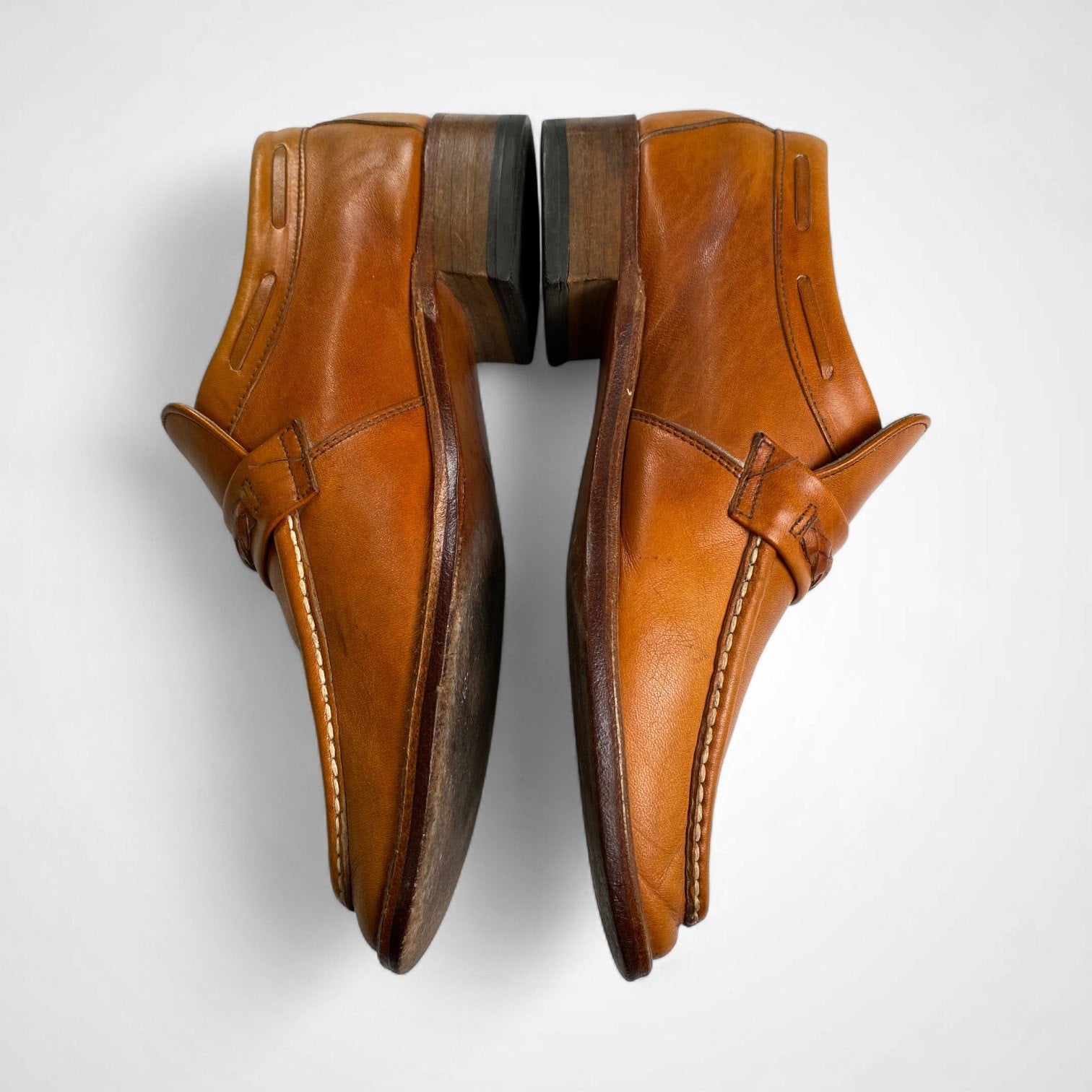 HANOVER ハノーバー / ヴィンテージ レザーローファー イントレチャート 6-70年代 USA製 SIZE:8 1/2