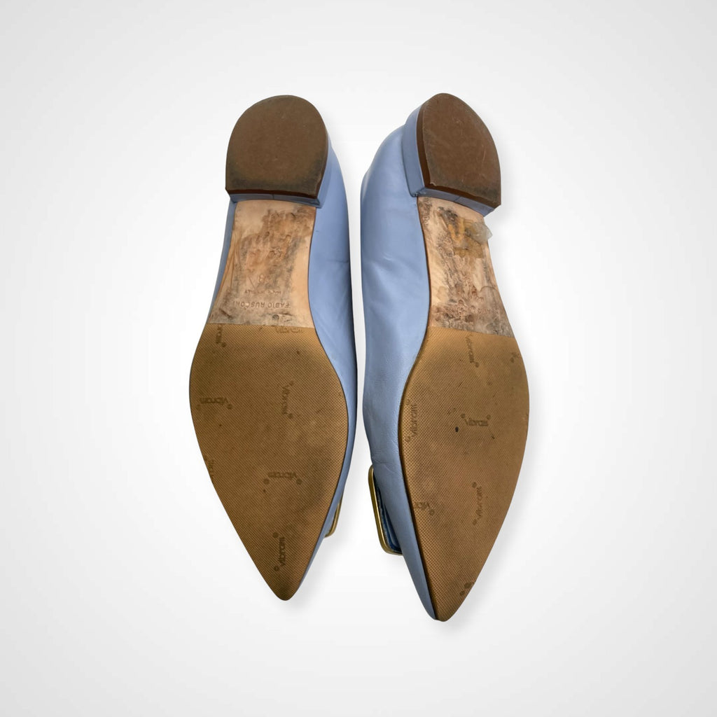 FABIO RUSCONI ファビオルスコーニ / ポインテッドフラットパンプス 箱・布袋付 参考定価：32,000+tax SIZE:38