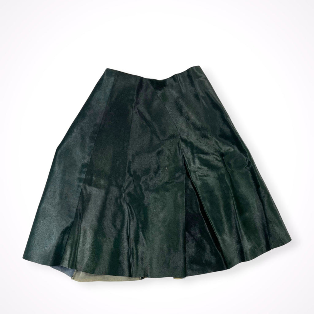 HETTABRETZ / ハラコレザースカート グリーン SIZE:42