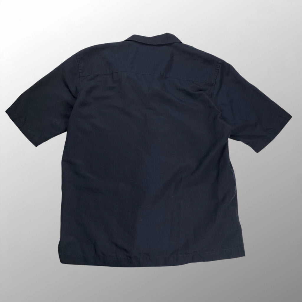 IM MEN ISSEY MIYAKE アイムメン イッセイミヤケ / HYBRID SHIRT オープンカラーシャツ 半袖 ネイビー SIZE:3