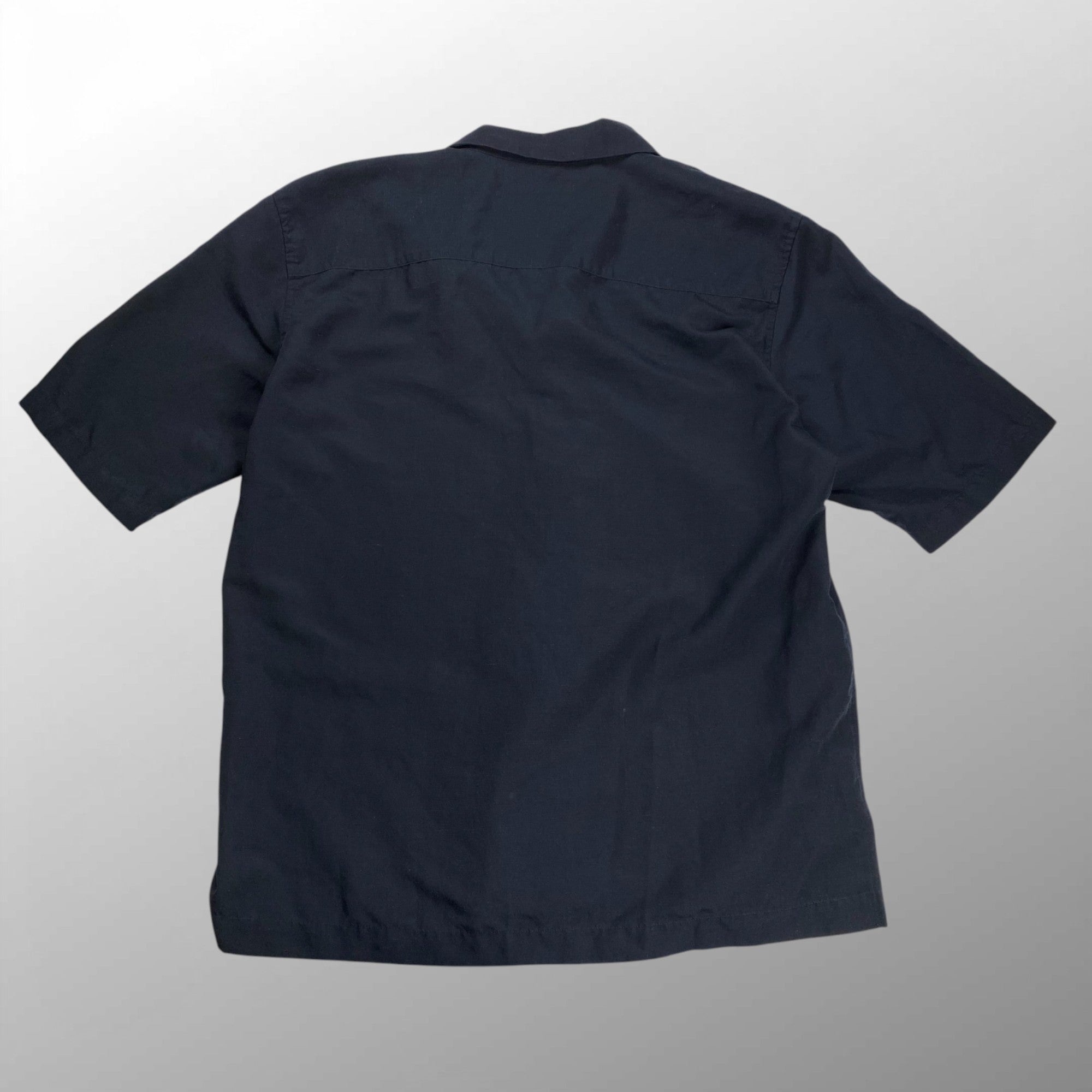 IM MEN ISSEY MIYAKE アイムメン イッセイミヤケ / HYBRID SHIRT オープンカラーシャツ 半袖 ネイビー SIZE:3