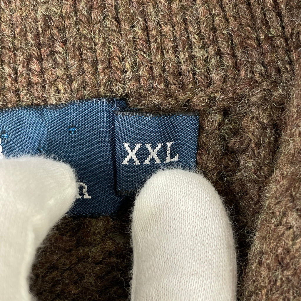 Polo by Ralph lauren / ユーロラルフ ラムウールショールカラーニット SIZE:XXL