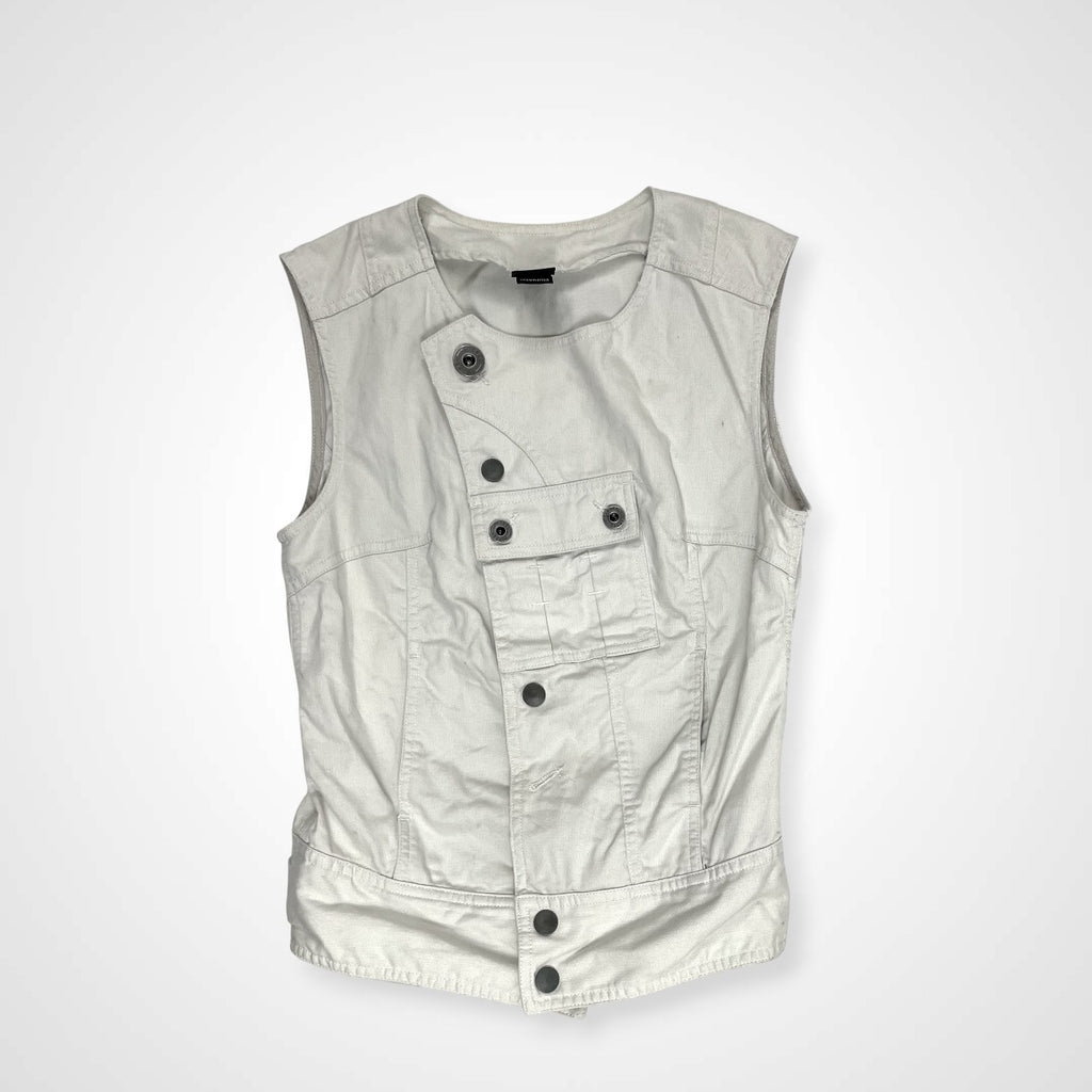 DIESEL ディーゼル / 00sギミックデザインベスト イーグルプリント Y2K  SIZE:S
