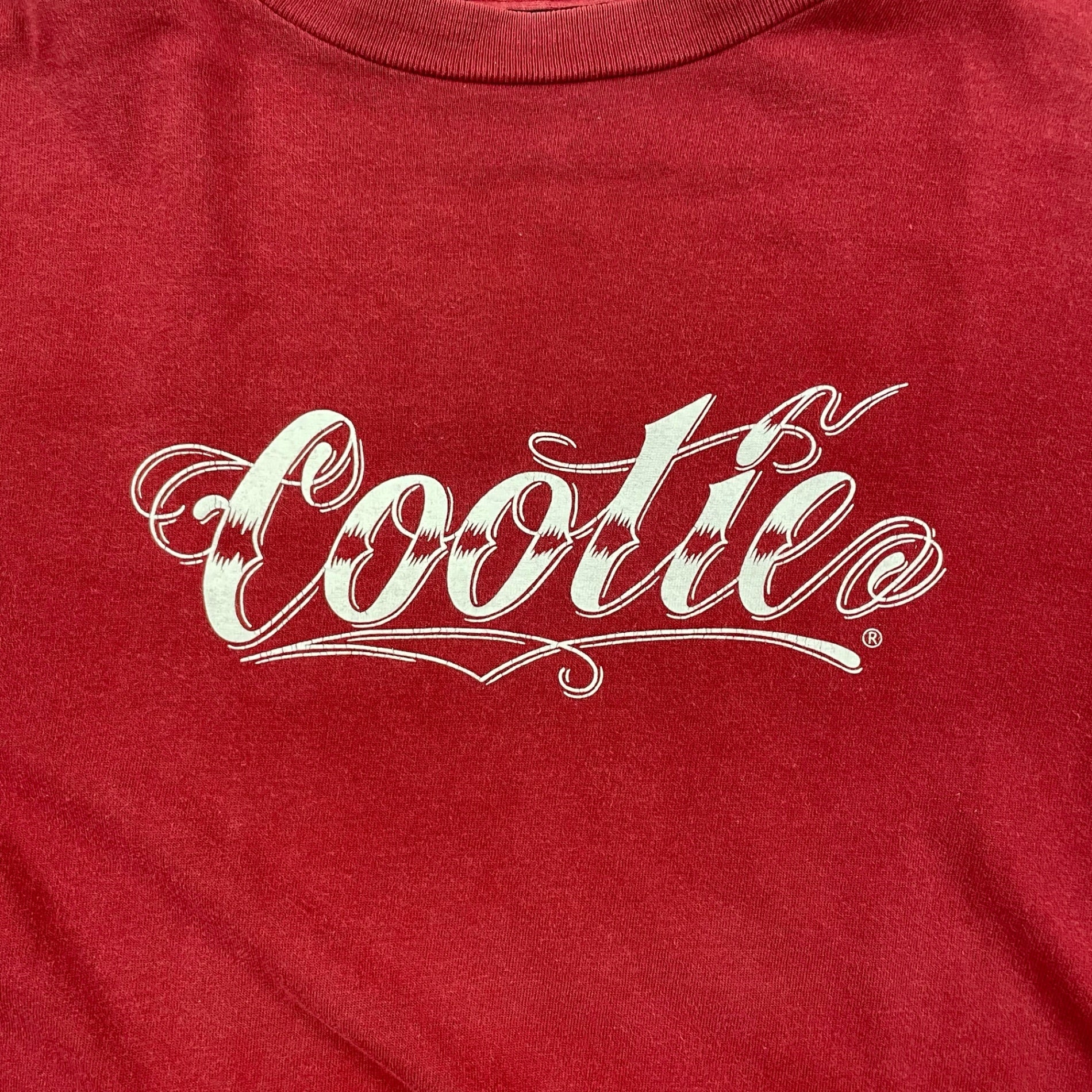 COOTIE / 筆記体ロゴTEE SIZE：L程度