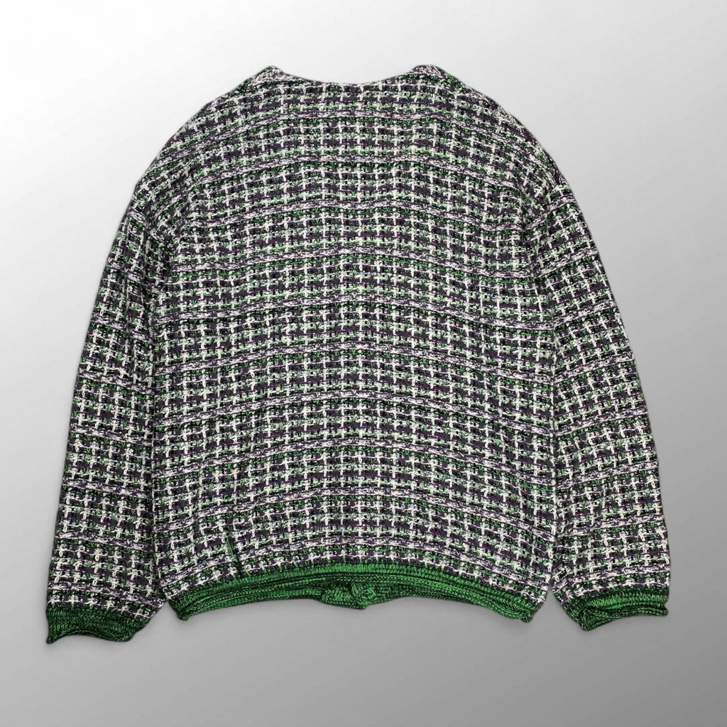 MAISON SPECIAL メゾンスぺシャル / TWEEDYプライムオーバーVネックニットカーディガン ツイード SIZE:01