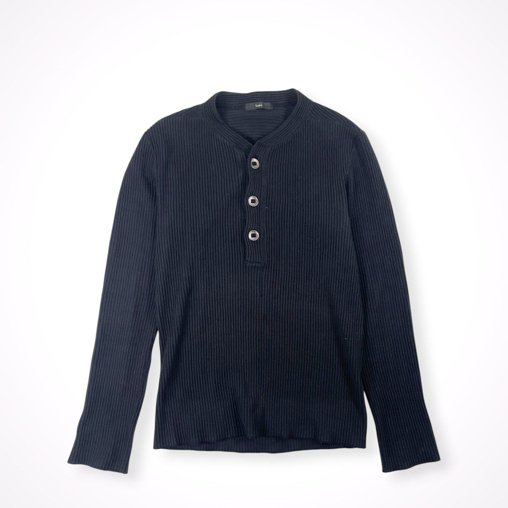 bajra / ヘンリーネックリブニット 参考定価：28,000程度 SIZE：FREE