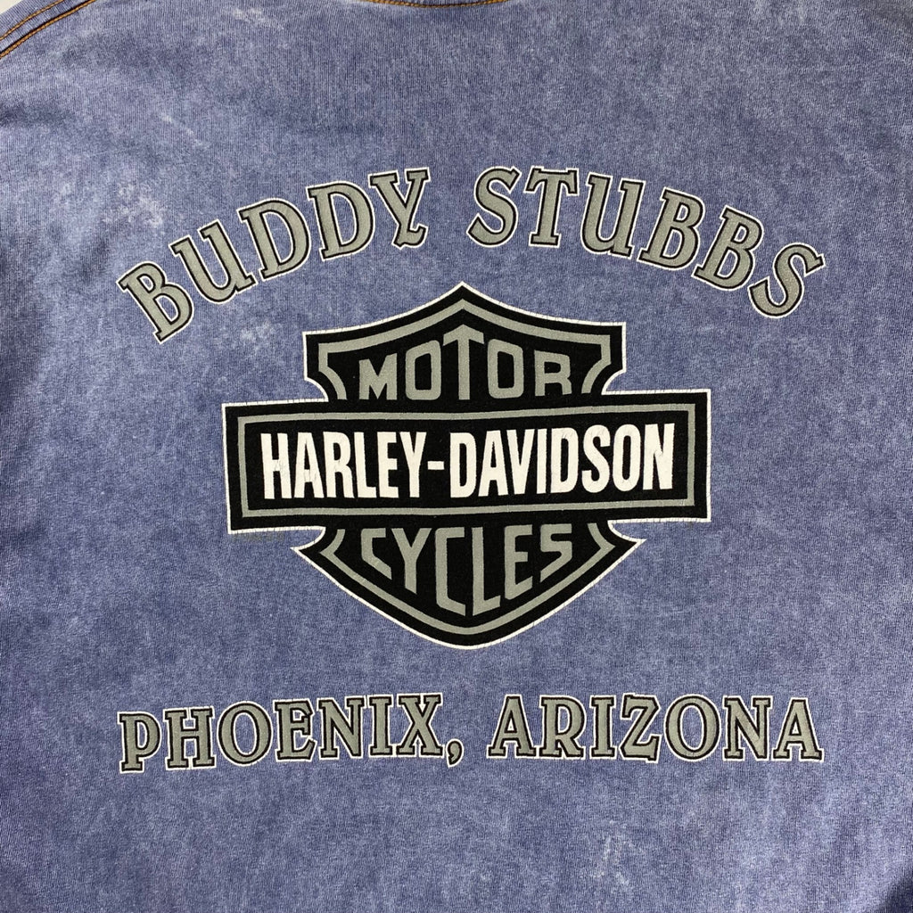90s HARLEY DAVIDSON ハーレーダビッドソン / ヴィンテージTシャツ Bar & Shield 両面プリント フェード SIZE:XL