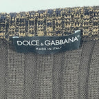 DOLCE&GABBANA / ヴァージンウール ヘンリーネックリブニット  SIZE:50