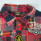 vanson / ヘビーネルチェック パッチワークシャツ 未使用品 参考定価：15,800+tax SIZE:L