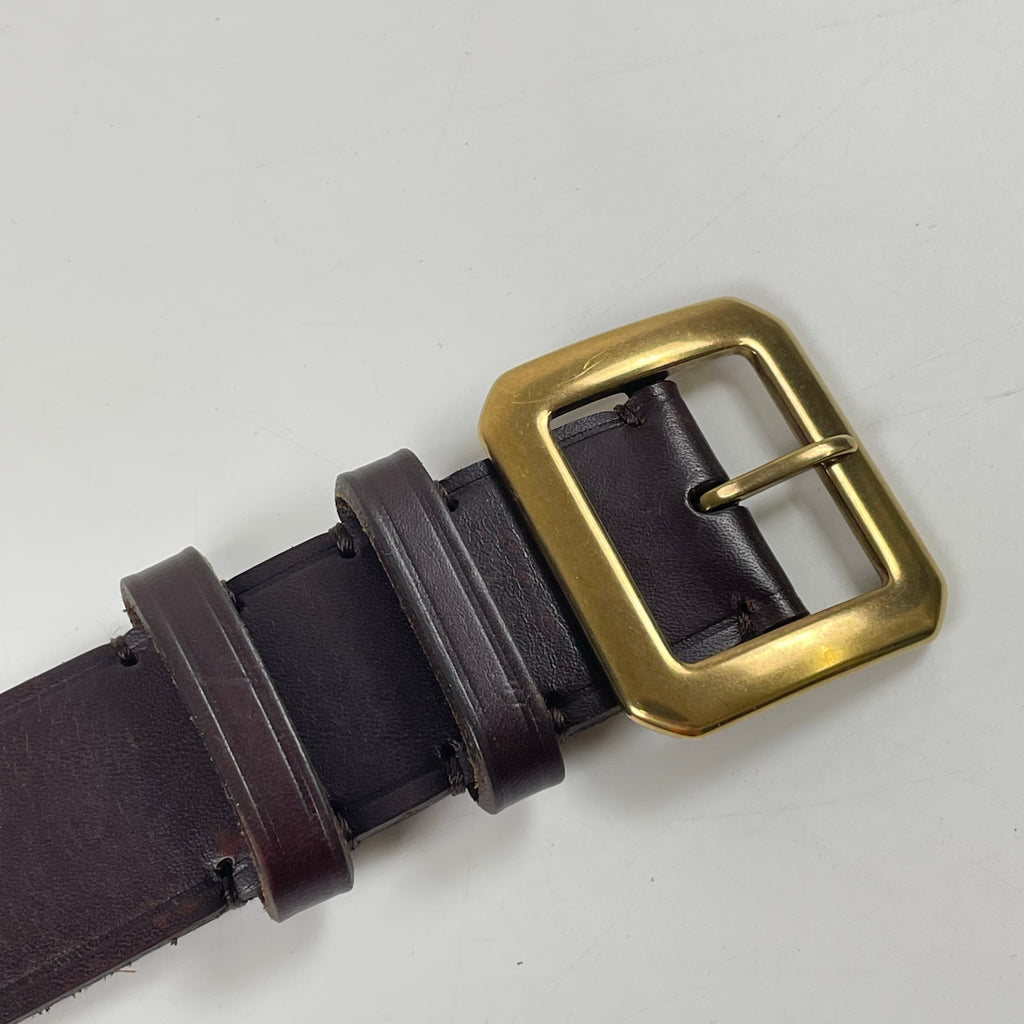 CELINE / ゴールドバックル レザーベルト SIZE:W81-91cm