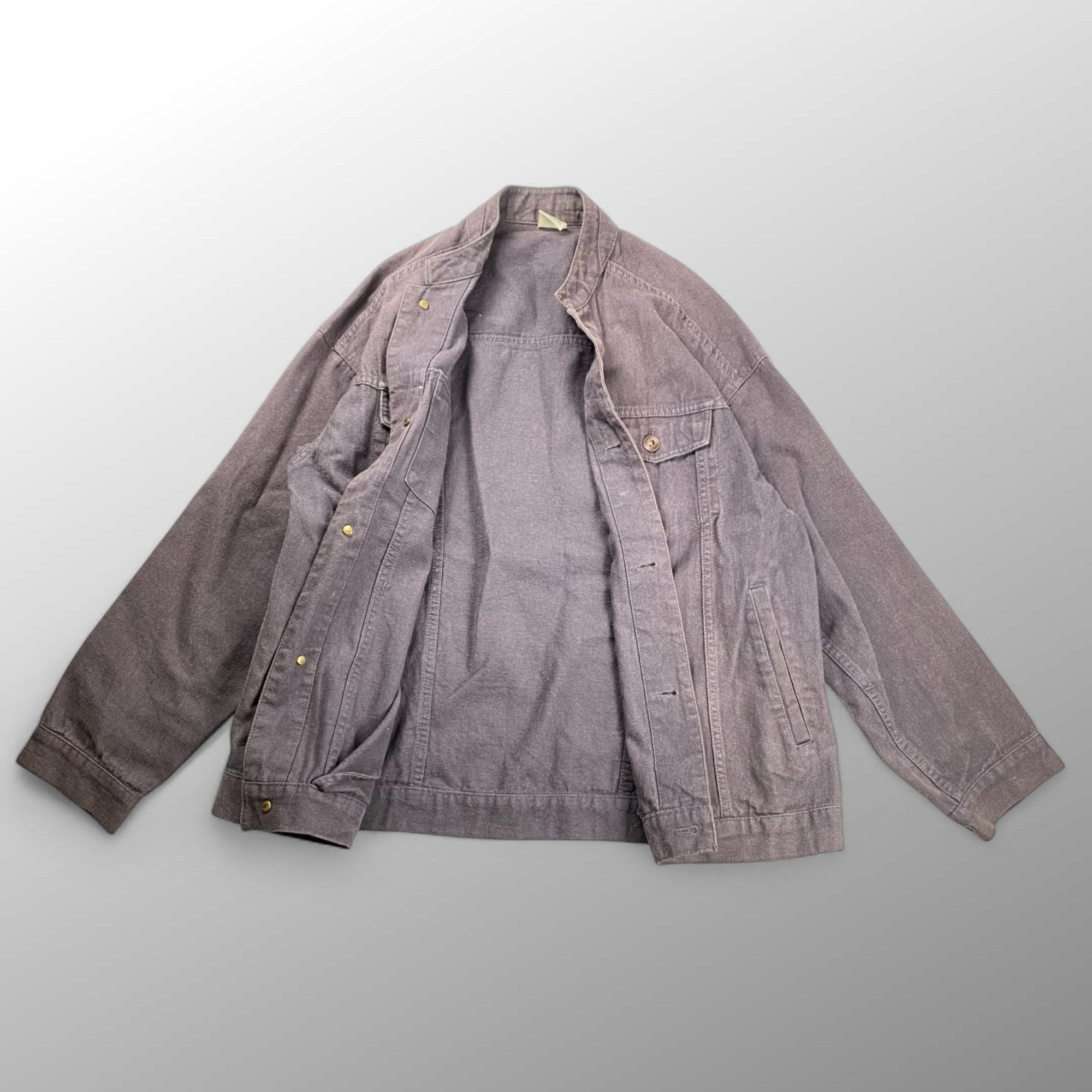 fig london フィグロンドン / カラーレスデニムジャケット コットン×ヘンプ 墨色 SIZE:FREE