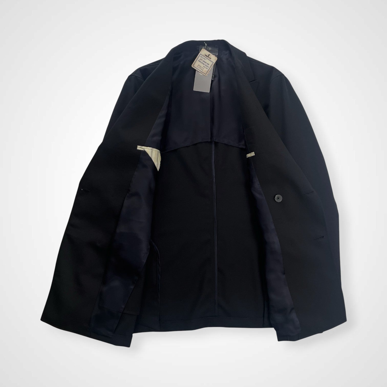 BEAMS PLUS ビームスプラス / 4B Double Breasted Blazer Wool タグ・替えボタン付 参考定価：45,000+tax SIZE：L