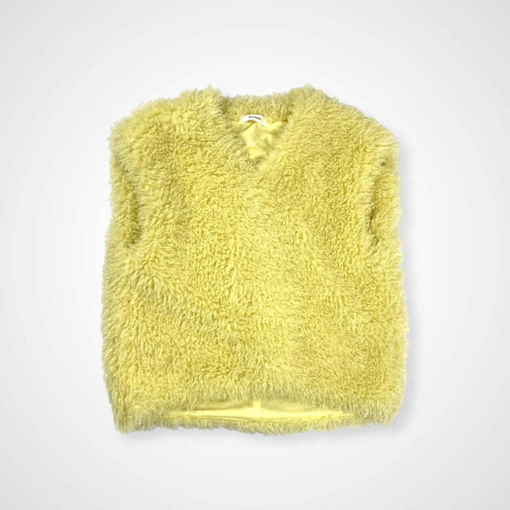 MIESROHE ミースロエ / シャギーベスト イエロー 参考定価：18,000+tax SIZE:FREE