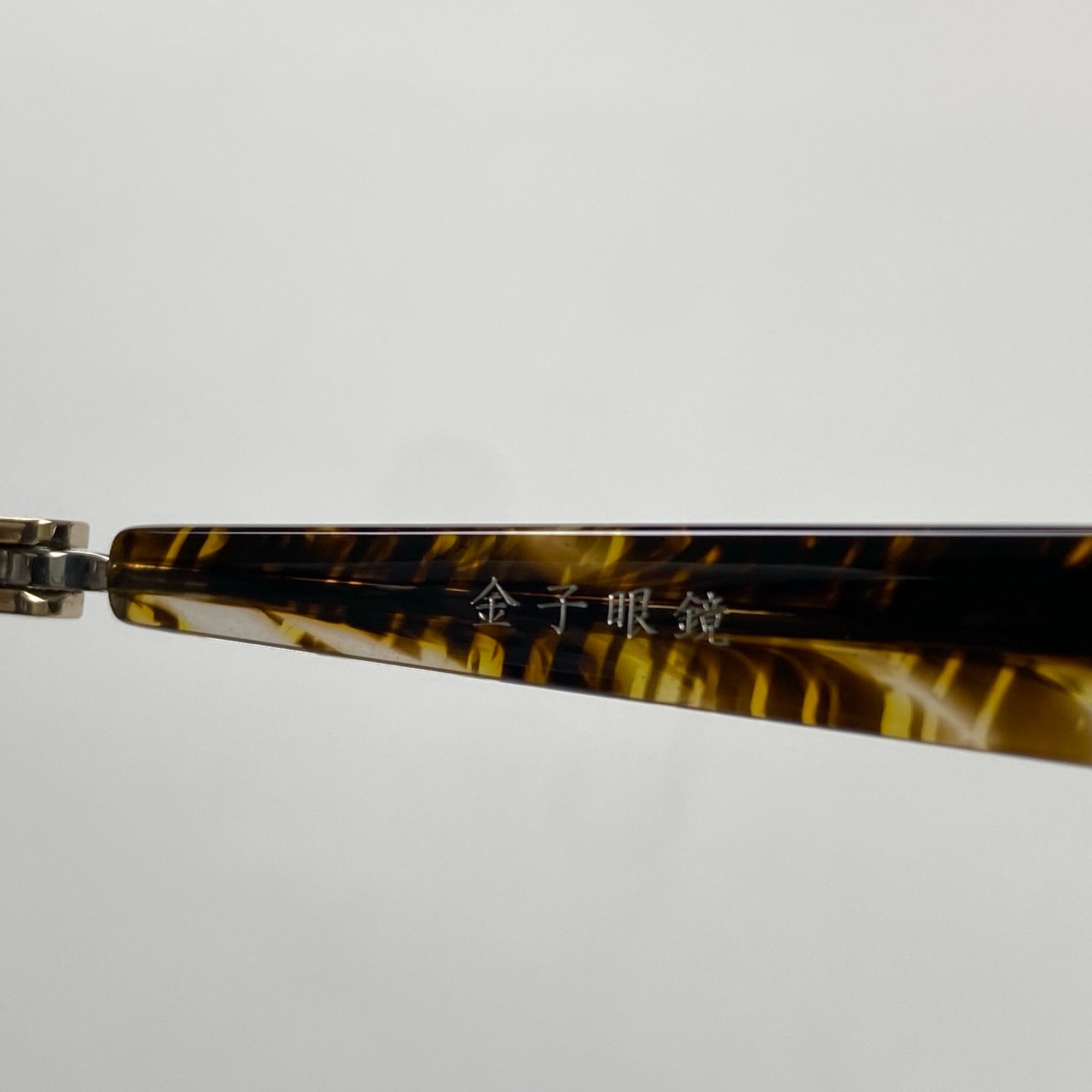 金子眼鏡 「PREMIUM」ライン / サーモント シルバーコンビ ブラウンイエロー 度なしクリアレンズ  参考定価：82,000+tax