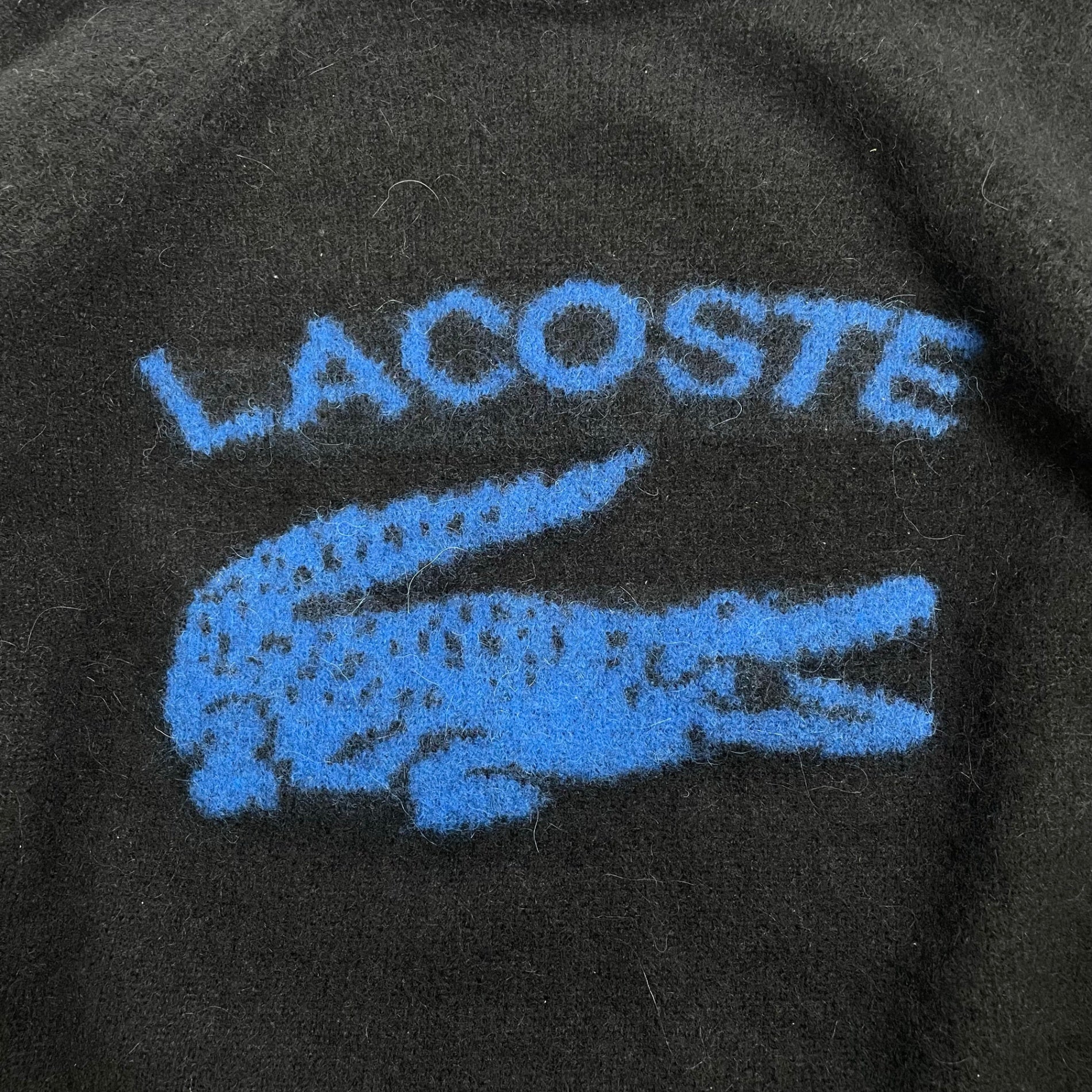 LACOSTE ラコステ / ジャガードロゴ デカワニ クルーネックニット 参考定価：31,000+tax SIZE:M