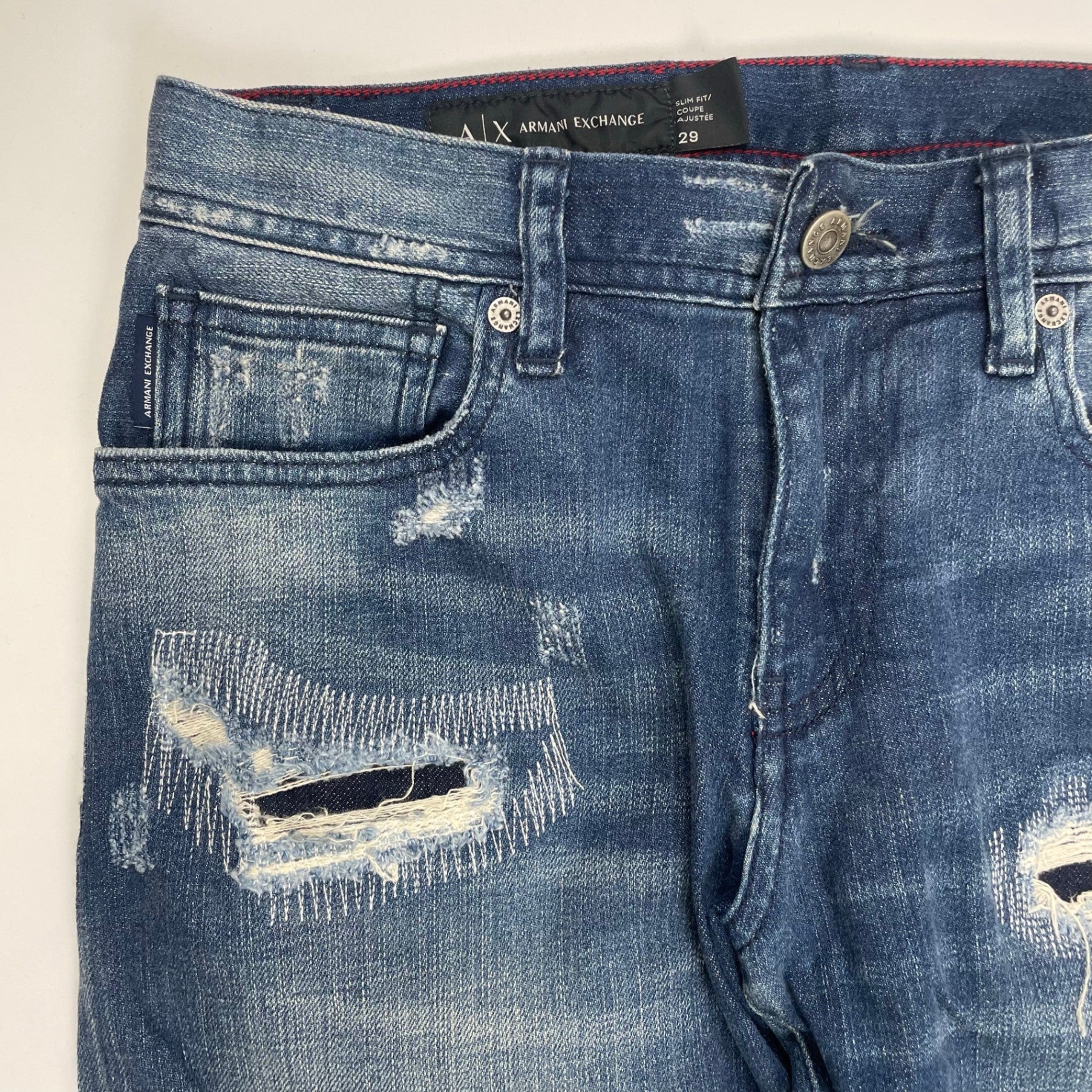 ARMANI EXCHANGE アルマーニエクスチェンジ / ダメージ加工デニムパンツ 参考定価：30,000程度 SIZE:29