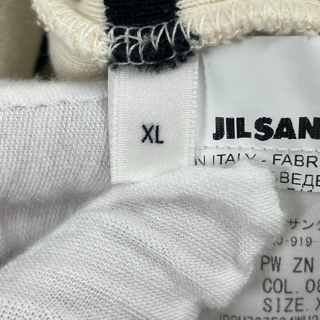 JIL SANDER + / バックロゴボーダーTEE 参考定価：60,000程度 SIZE:XL