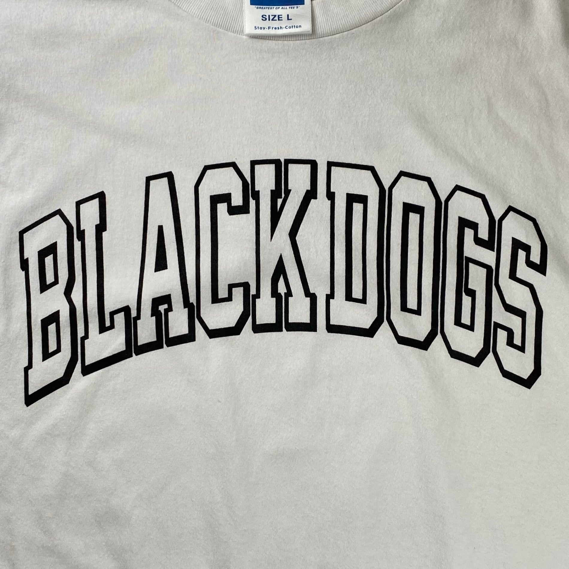 ROTTWEILER ロットワイラー / BLACKDOGS TEE 半袖 Tシャツ GOUTボディ 両面プリント SIZE;L
