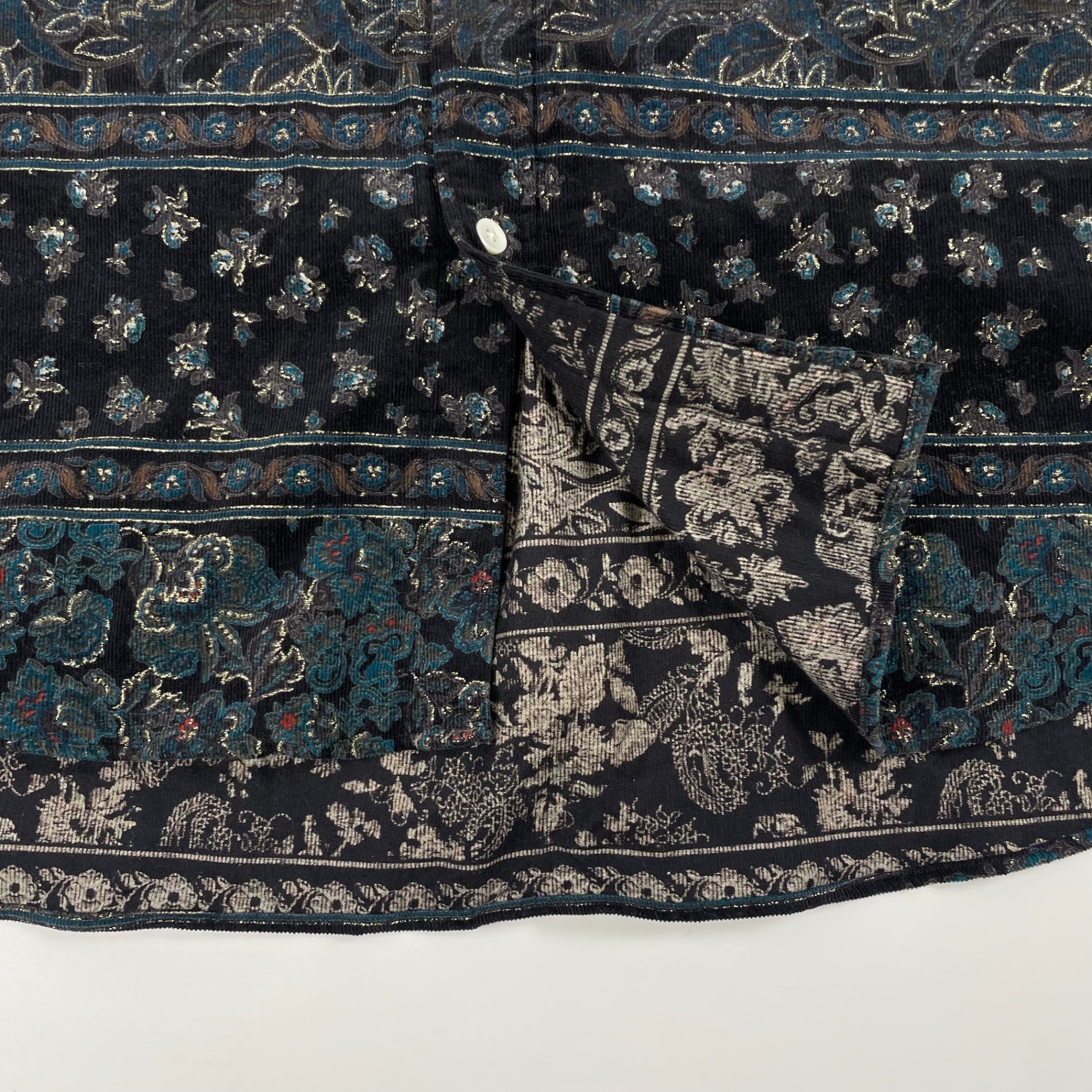 Niche. ニッチ / オリエンタル柄コーデュロイシャツ 参考定価：20,000程度 SIZE：XL