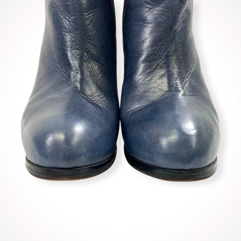 FABIO RUSCONI / レザーサイドジップショートブーツ 参考定価：50,000程度 SIZE:38