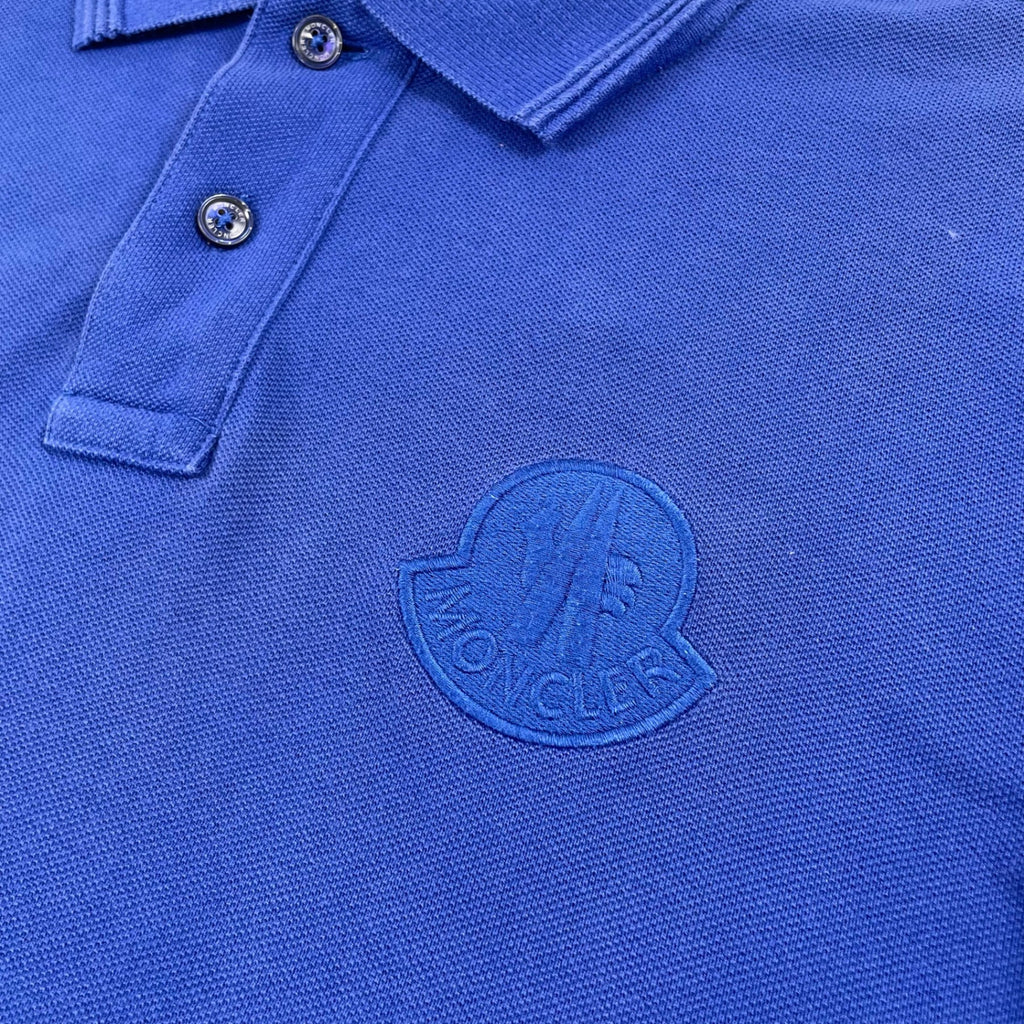 MONCLER / ワッペンポロシャツ ブルー SIZE：L