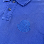 MONCLER / ワッペンポロシャツ ブルー SIZE：L
