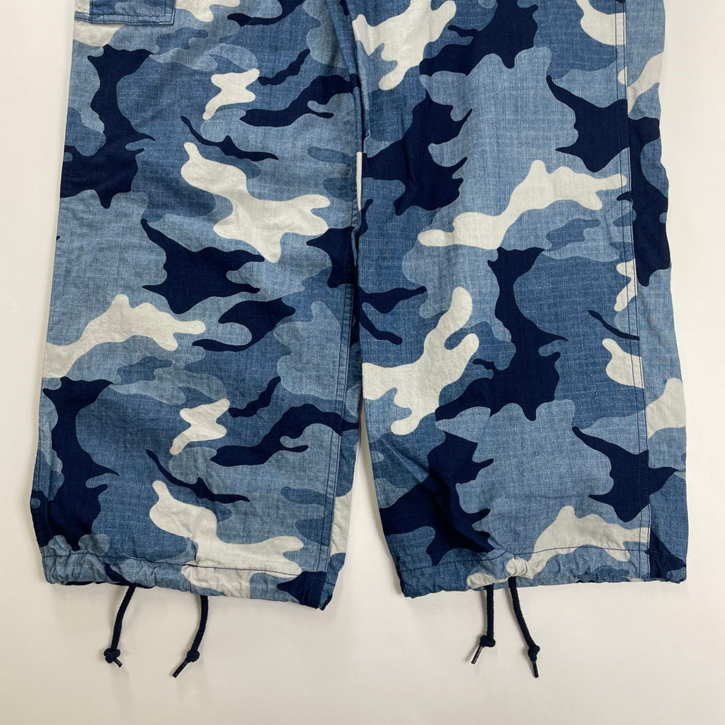 BEAMS PLUS ビームスプラス / Mil 6POCKET 迷彩カーゴパンツ リップストップ インディゴ タグ付 参考定価：32,000+tax SIZE:L