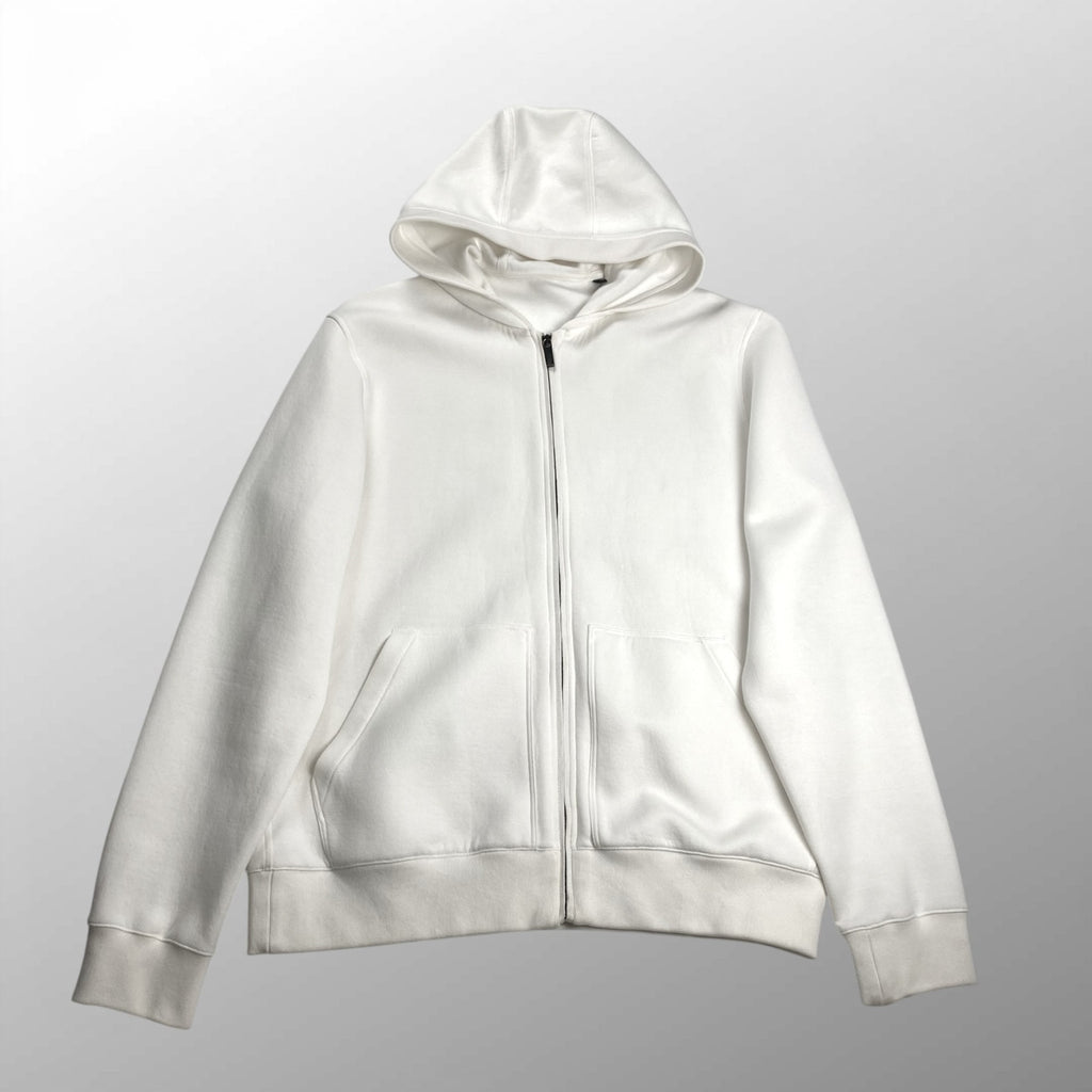 Ermenegildo Zegna エルメネジルドゼニア / ジップアップパーカー ダンボール生地 ホワイト SIZE：M(50)