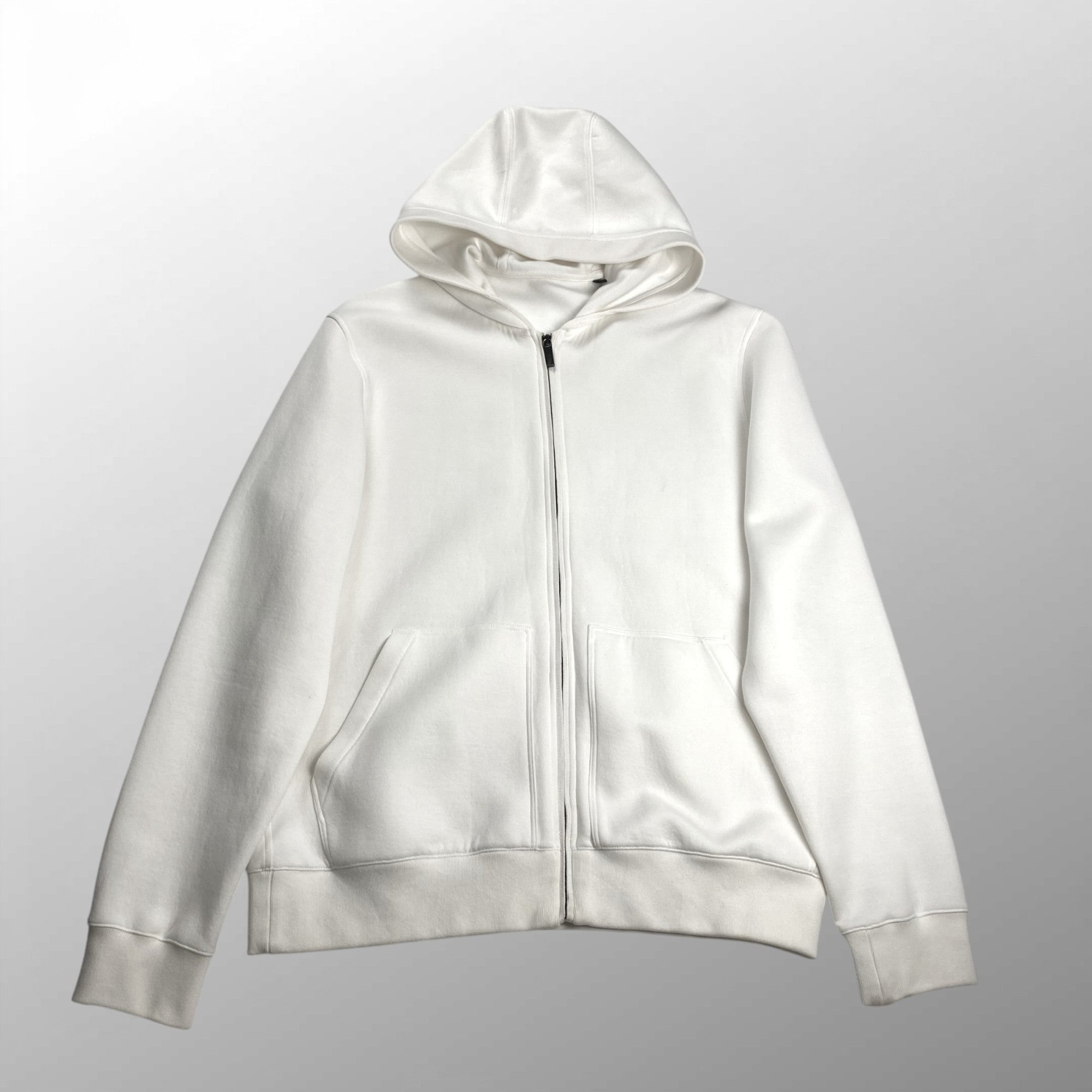 Ermenegildo Zegna エルメネジルドゼニア / ジップアップパーカー ダンボール生地 ホワイト SIZE：M(50)