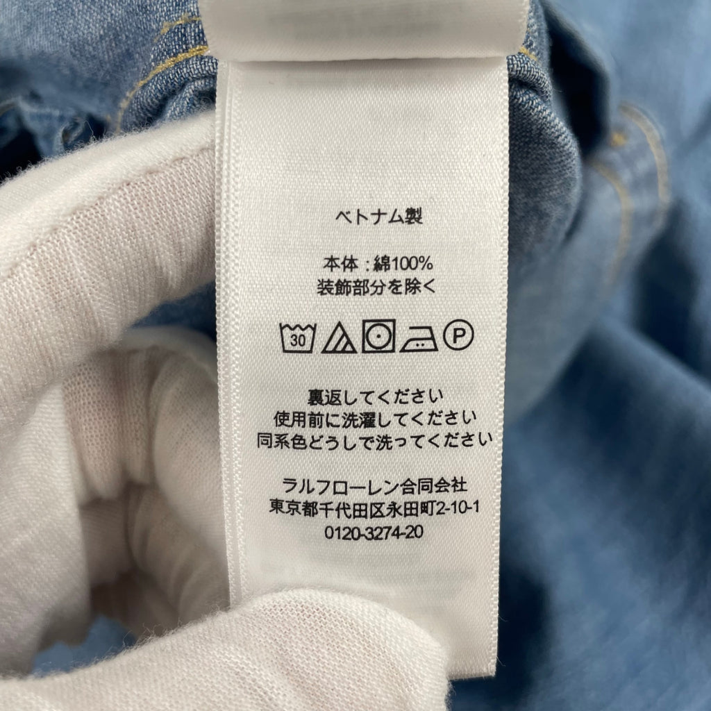 Polo RALPH LAUREN / ワイドショートデニムシャツ 参考定価：28,000程度 SIZE:S