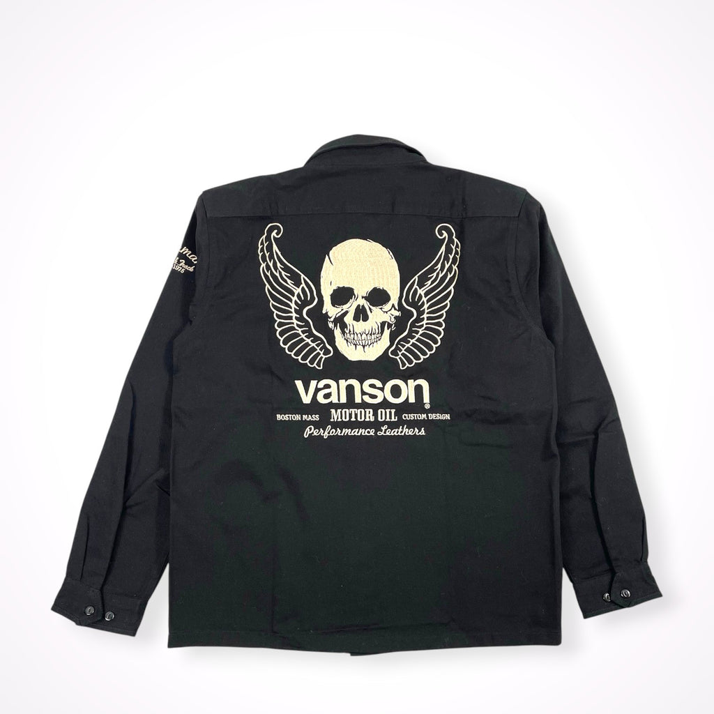vanson / スカルミリタリーシャツ 未使用品 SIZE:L
