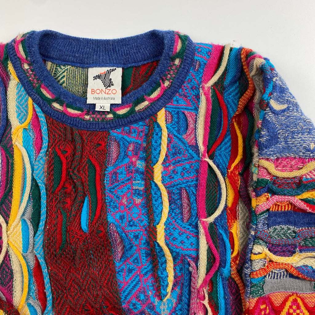 90s BONZO ボンゾ / ヴィンテージ 3Dニット SIZE:XL