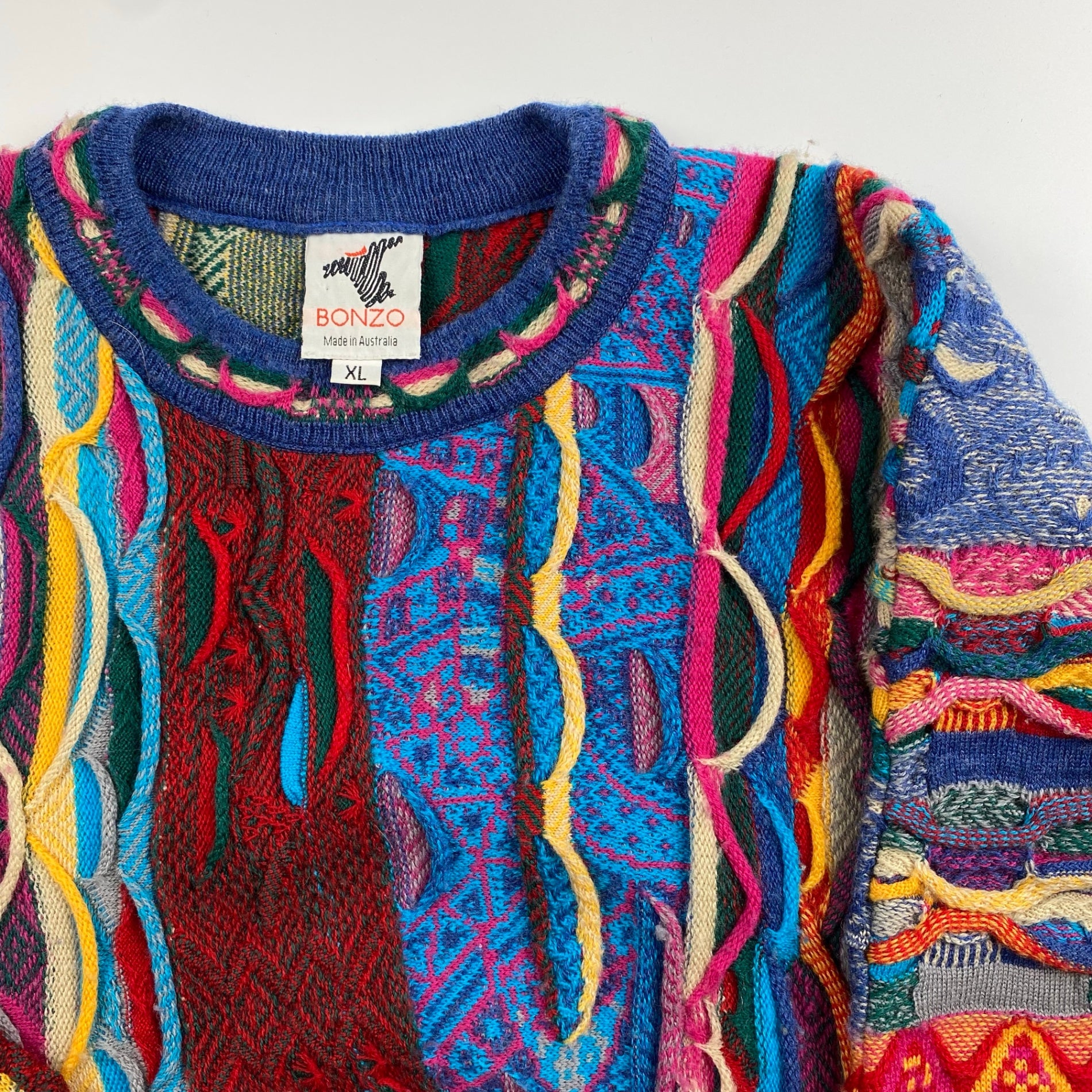 90s BONZO ボンゾ / ヴィンテージ 3Dニット SIZE:XL