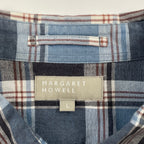 MARGARET HOWELL / 日本製 コットンチェックシャツ 参考定価：28,000程度 SIZE:L